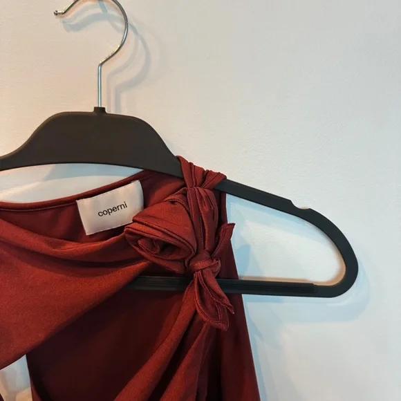 Coperni Flower Asymmetric Maroon Top XS - Picture 7 of 9